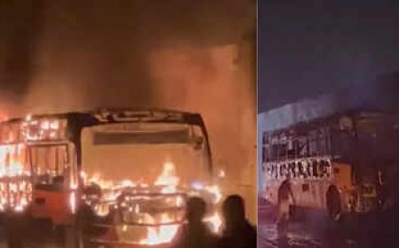 കെഎസ്ആർടിസി ബസിലുണ്ടായിരുന്നത് 40 യാത്രക്കാർ, എല്ലാവരും ഉറക്കത്തിൽ, പുക പടർന്നതോടെ തീപിടിച്ചു'; രക്ഷകരായി ഡ്രൈവറും കണ്ടക്ടറും, ഒഴിവായത് വൻ അപകടം