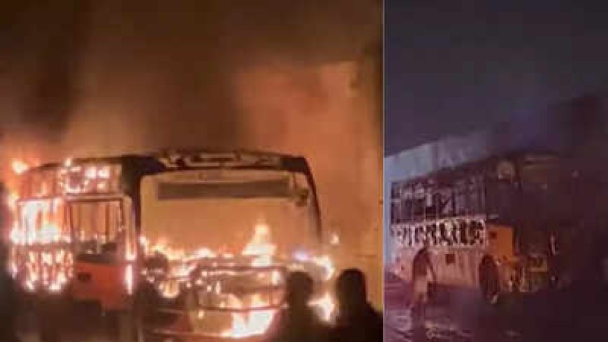 കെഎസ്ആർടിസി ബസിലുണ്ടായിരുന്നത് 40 യാത്രക്കാർ, എല്ലാവരും ഉറക്കത്തിൽ, പുക പടർന്നതോടെ തീപിടിച്ചു'; രക്ഷകരായി ഡ്രൈവറും കണ്ടക്ടറും, ഒഴിവായത് വൻ അപകടം